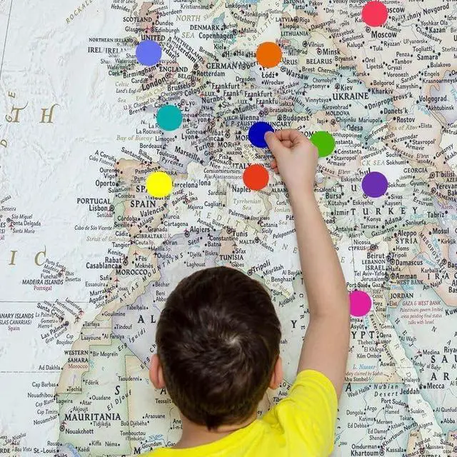 Alt view image 6 of 7 - 5000 PCS 3/4" Colored Dot Stickers Round Color Coding Labels Polka Circle Dot Label Sticker for Toddler, Office, Student, Classroom, Papers Etc(10 Rolls, 3/4 Inches)