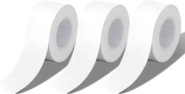 Main image of Label Maker Tape Refills, 3 Rolls White Continuous Waterproof Labels Tape for Makeid L1/E1/Q1, 15mm x 4m Strong Adhesive Thermal Label Tape for Office Organization, Storage Bins, Food Containers