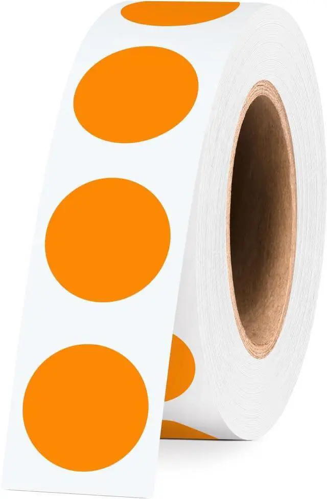 Main image of 500 PCS 1/2" Orange Circle Stickers,Color Dot Stickers for Classroom,Office,DIY,Yard Sale Price Sticky Dots Labels