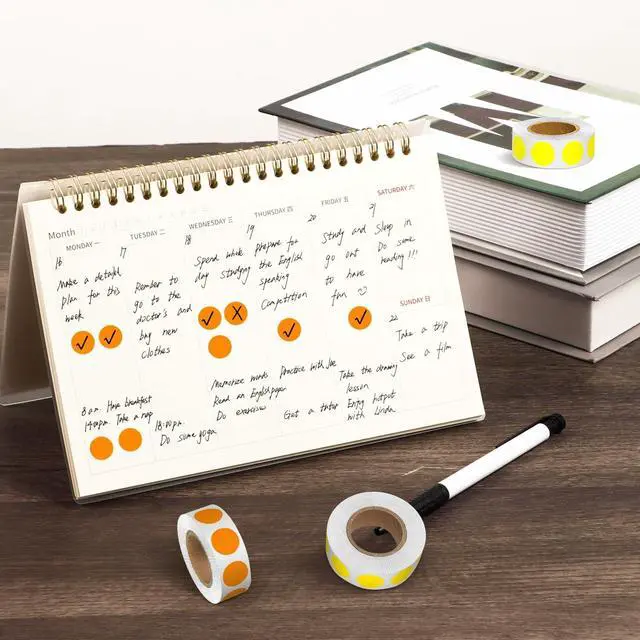 Alt view image 5 of 7 - 500 PCS 1/2" Orange Circle Stickers,Color Dot Stickers for Classroom,Office,DIY,Yard Sale Price Sticky Dots Labels