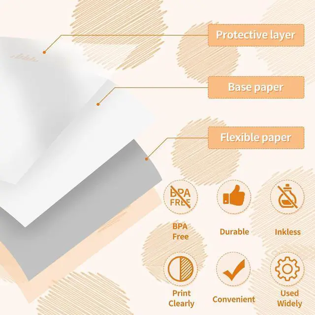 Alt view image 4 of 7 - T02 S002 AHM2 Mini Printer Color Thermal Sticker Paper, 50mm, 3 Rolls | 50mmx3.5mm, Strong Sticky, DIY Journal, Color Labels, Keep for 20 Years, 3 Rolls