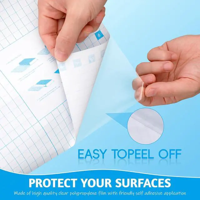 Alt view image 4 of 7 - Yeplan Clear Contact Paper Roll, 17.5 in x 5 ft, Self Adhesive Book Cover | Waterproof & Moldproof, Clear Protector for Crafts, Paperbacks, Textbooks, Hardcover Books, Menus & Documents, Easy to Cut