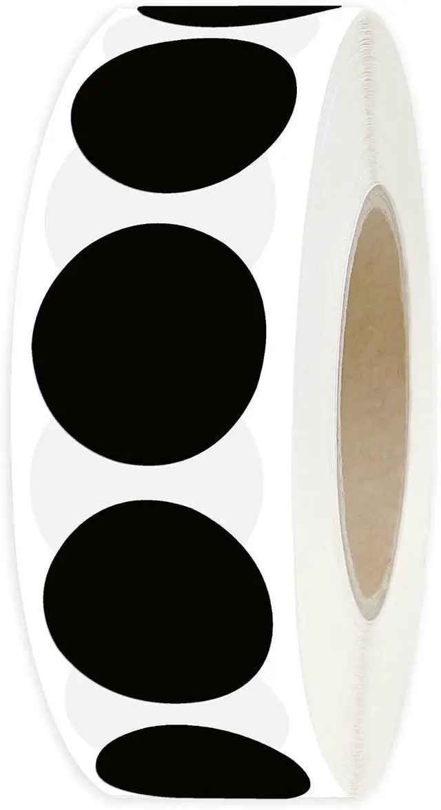 Alt view image 2 of 7 - PARLAIM Black 0.75 inch Round Color Coding Circle Dots Label in Box 1000pcs | Stickers per Dispenser Box, 1.9cm Small Dot Sticker Writable for School Activities and Classroom, Vibrant Colors