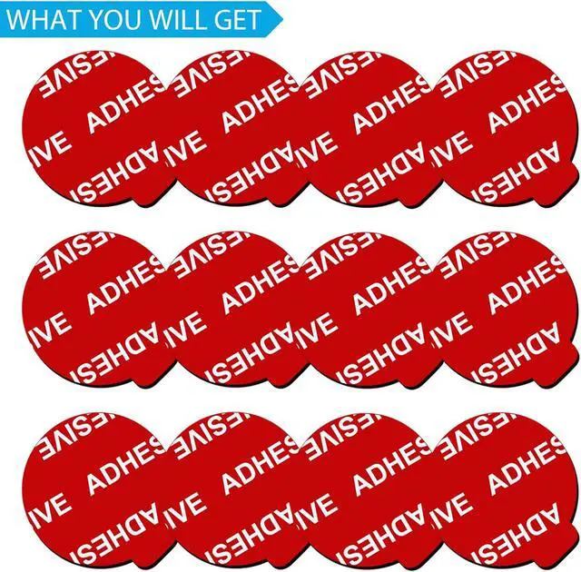 Alt view image 7 of 7 - PKYAA 12 Pack Sticky Adhesive Compatible with Socket Base, Double-Sided Replacement Tape for Collapsible Grip & Stand Back - 12pcs 1.4 inches(35mm) Adhesive Tapes