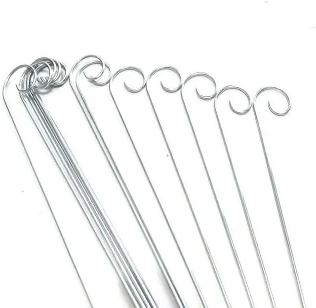 Alt view image 4 of 7 - 20Pcs 8 Inch Silver Plant Label Hooks with Twisted Design, Durable Metal Stake Clips for Garden Plant Markers, Herb and Vegetable Plant Sign Organizers for Outdoor Seedling Nursery