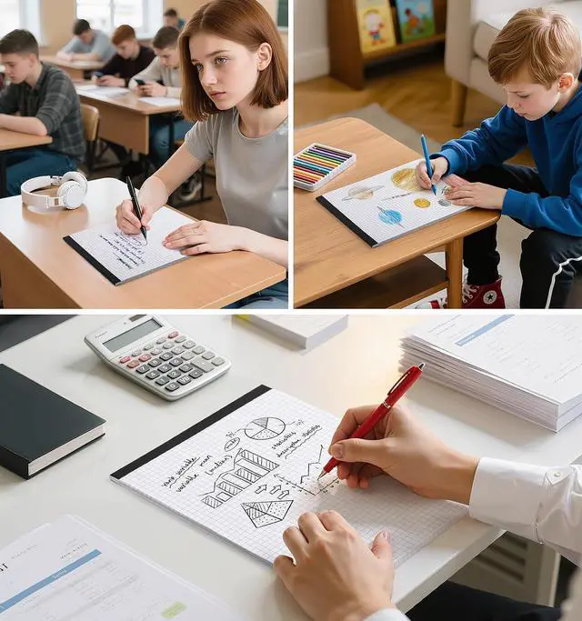 Alt view image 7 of 7 - Graph Paper Notebook, 2 Pack, 8.5 x 11 Grid Paper, 4x4 Graph Ruled | 50 Sheets per Pad, Easy-Tear Perforations, 8.5 x 11 Cardboard Backing, for Math, Drafting, Drawing, Engineering