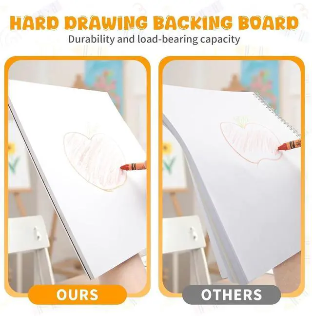 Alt view image 6 of 7 - Umriox Drawing Pad for Kids, 6x9 Sketch Book, 2-Pack, 80 Sheets Each | Portable Glue-Bound Sketch Pad, 110gsm Acid-Free Paper, Kids Art Supplies for Drawing, School, Travel & Creative Activities