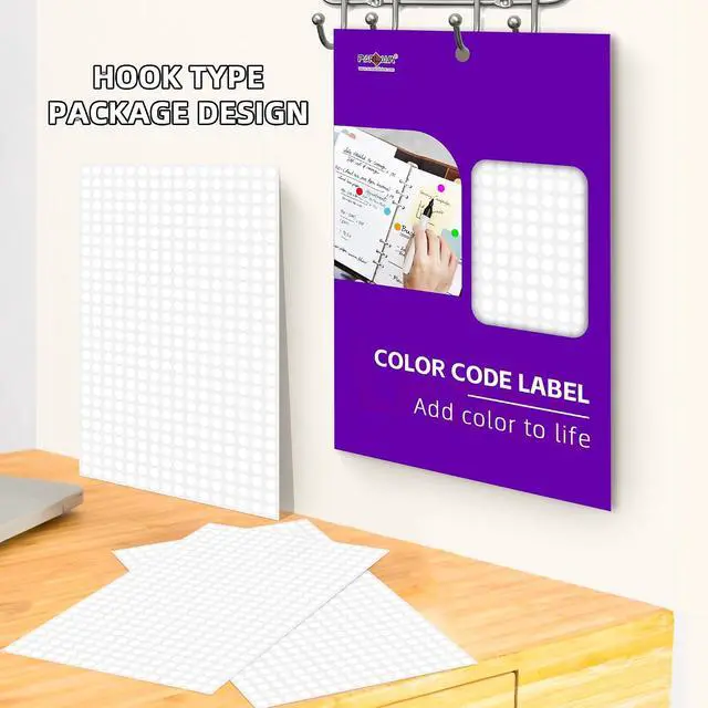 Alt view image 7 of 7 - PARLAIM 1/4 Inch Roll Color Coding Labels,4200per Round Adhesive Circle Dot Stickers Dispenser Box for Office Marking,Organizing(White)