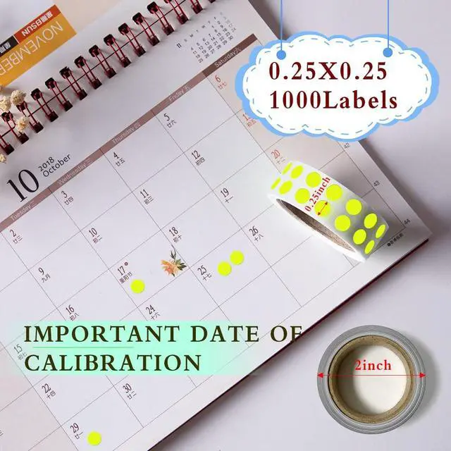 Alt view image 2 of 7 - PARLAIM 0.25 Inch Color-Code Dot Stickers,1000 Stickers Roll Coding Label Sticker for Office,Student Classroom(Fluorescent Yellow)