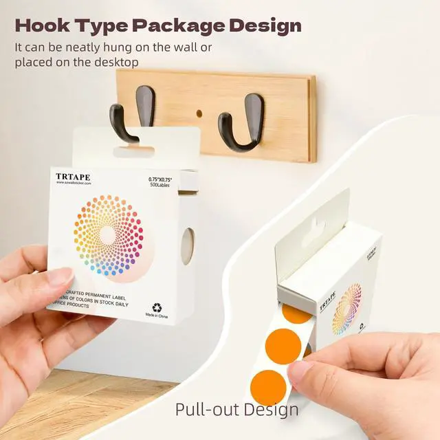 Alt view image 4 of 7 - 3/4 Inch Dot Stickers, Circle Sticker Round Label, 500 Orange Dots | 500 Pcs Color Coding Labels, 3/4" Round Stickers, Dot Stickers for File Folder, Planner, Inventory Organization and Marking