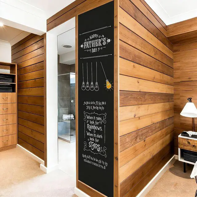 Alt view image 3 of 7 - Chalkboard Wallpaper Peel and Stick, Blackboard Contact Paper, Self Adhesive Blackboard Wall Decals Removable Reusable Chalkboard Wallpaper for Kids, Home Office 17.7W x 84L