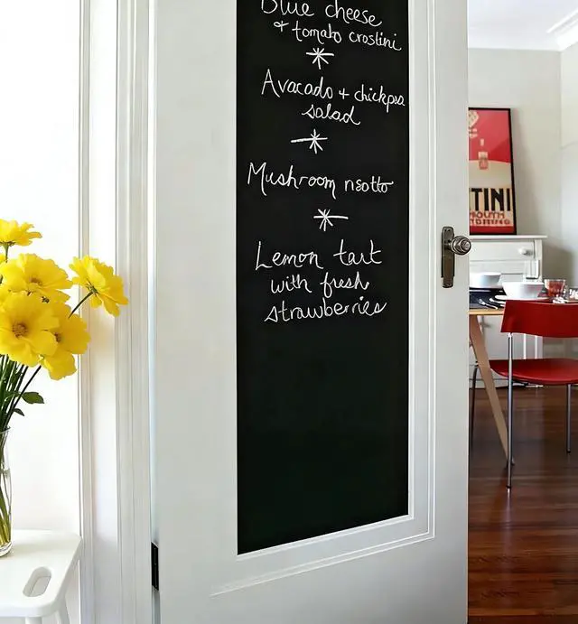 Alt view image 7 of 7 - Chalkboard Wallpaper Peel and Stick, Blackboard Contact Paper, Self Adhesive Blackboard Wall Decals Removable Reusable Chalkboard Wallpaper for Kids, Home Office 17.7W x 84L
