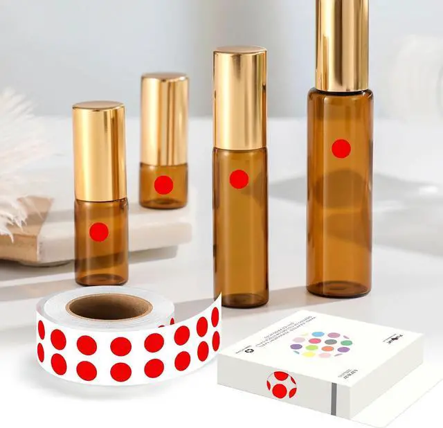 Alt view image 5 of 7 - PARLAIM 1/4 Inch Circle Sticker Labels,1000 Stickers Round Color Coding Circle Dots Stickers, Adhesive Roll Dot Label for Inventory Organize, File Classification (Red)