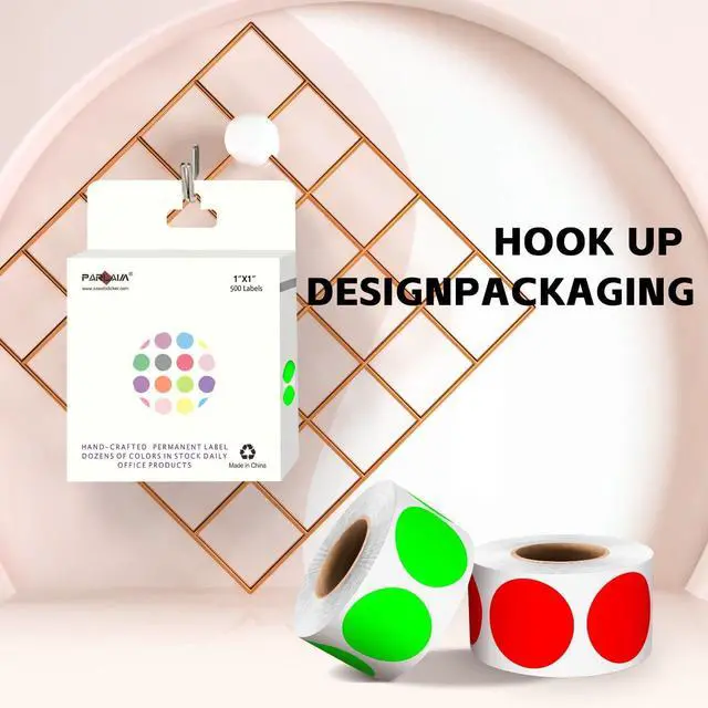 Alt view image 7 of 7 - PARLAIM 1 Inch Circle Color Coding Label Stickers,500PCS Inventory Sticky Dots Sticker in Dispenser Box,Fluorescent GreenAdhesive Round Dot Labels for Office Home(Fluorescent Green)