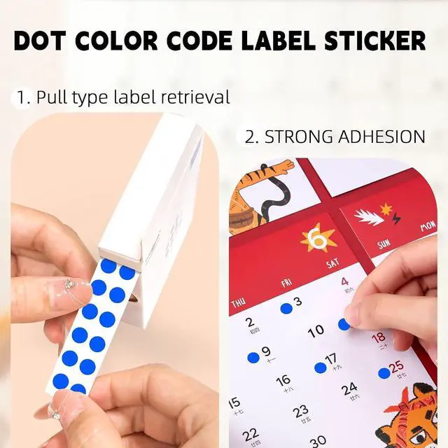 Alt view image 3 of 7 - PARLAIM 1/4 Inch Circle Sticker Labels,1000 Stickers Round Color Coding Circle Dots Stickers, Adhesive Roll Dot Label for Inventory Organize, File Classification (Blue)