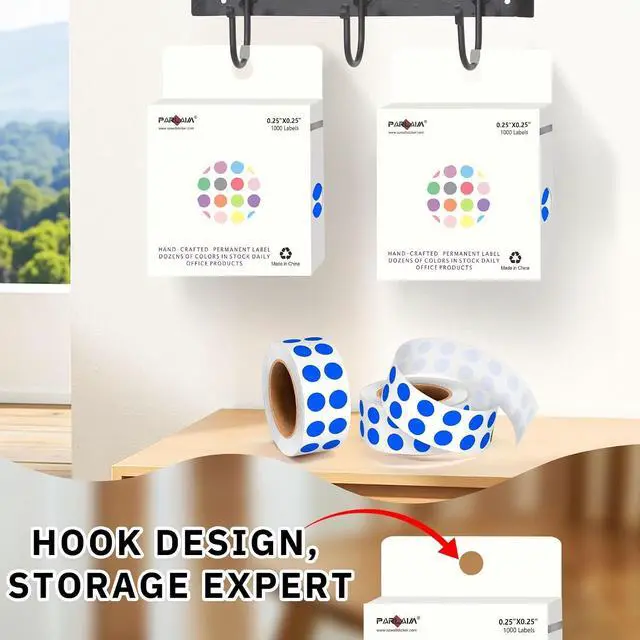 Alt view image 7 of 7 - PARLAIM 1/4 Inch Circle Sticker Labels,1000 Stickers Round Color Coding Circle Dots Stickers, Adhesive Roll Dot Label for Inventory Organize, File Classification (Blue)