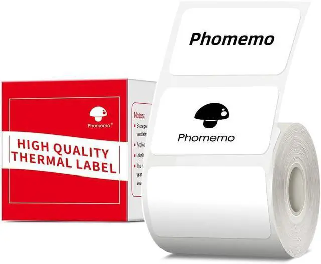 Main image of Phomemo M110 Labels, Label Maker Waterproof Labels, 1.57"x1.18" (40x30mm) Multi-Purpose Square Self-Adhesive Compatible for Phomemo M110/M100/M250/M221 Label Printer, 230 Pcs/Roll, Black on White