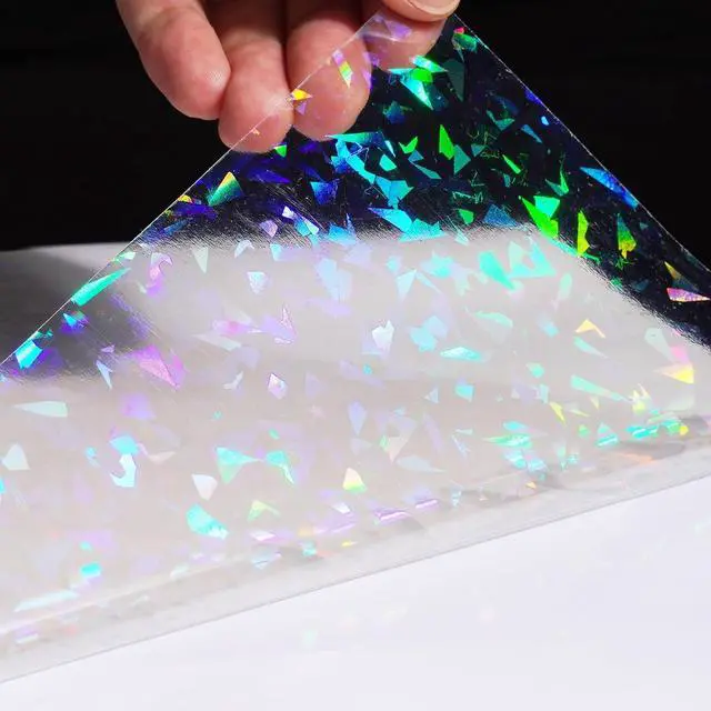 Main image of Livelynine Contact Paper Peel and Stick Clear Holographic Self Adhesive Laminating Sheets Waterproof for Stickers Papers Crafts Books Cabinets Drawers Kids Classroom Decorative Wallpaper 15.8x78.8