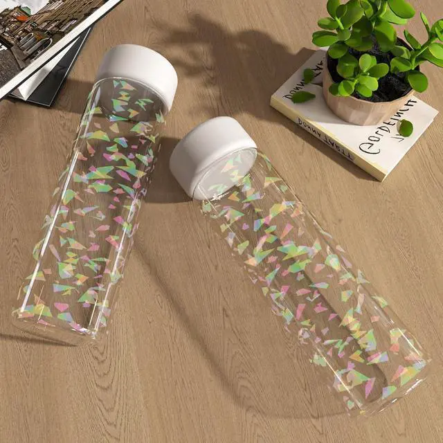 Alt view image 4 of 7 - Livelynine Contact Paper Peel and Stick Clear Holographic Self Adhesive Laminating Sheets Waterproof for Stickers Papers Crafts Books Cabinets Drawers Kids Classroom Decorative Wallpaper 15.8x78.8