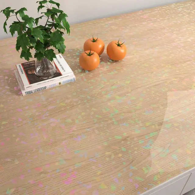 Alt view image 6 of 7 - Livelynine Contact Paper Peel and Stick Clear Holographic Self Adhesive Laminating Sheets Waterproof for Stickers Papers Crafts Books Cabinets Drawers Kids Classroom Decorative Wallpaper 15.8x78.8