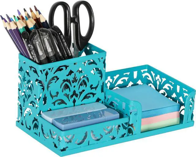 Main image of EasyPAG Desk Organizer with 3 Compartment for Pencil Sticky Note Holder and Office Accessories,Dark Teal