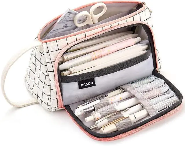 Alt view image 4 of 7 - EASTHILL Big Capacity Pencil Case Pouch Pen Case Simple Stationery Bag School College Office Organizer for Teens Girls Adults Student