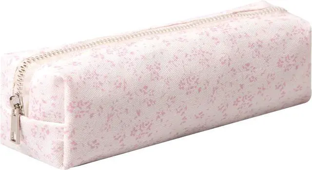 Main image of Cute Pencil Case Aesthetic Student Pencil Pouch Coin Pen Pouch Cosmetic Bag Office Stationery Organizer For Kids Teen School (Z-Pink flower)