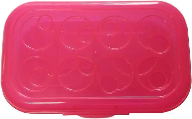 Main image of Sterilite Pink Transparent Pencil Case Box