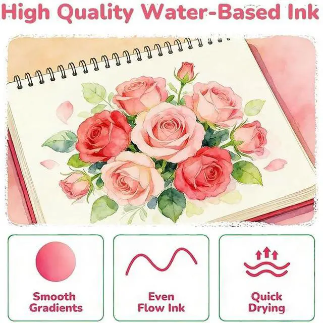 Alt view image 5 of 7 - kander 12 Colors Dual Tip Acrylic Paint Markers, Green Color Extra Fine & Soft Brush Pen Set with Direct Ink Flow for Sketching, Detailing, Coloring on Wood, Canvas, Rock, Glass, DIY Crafts