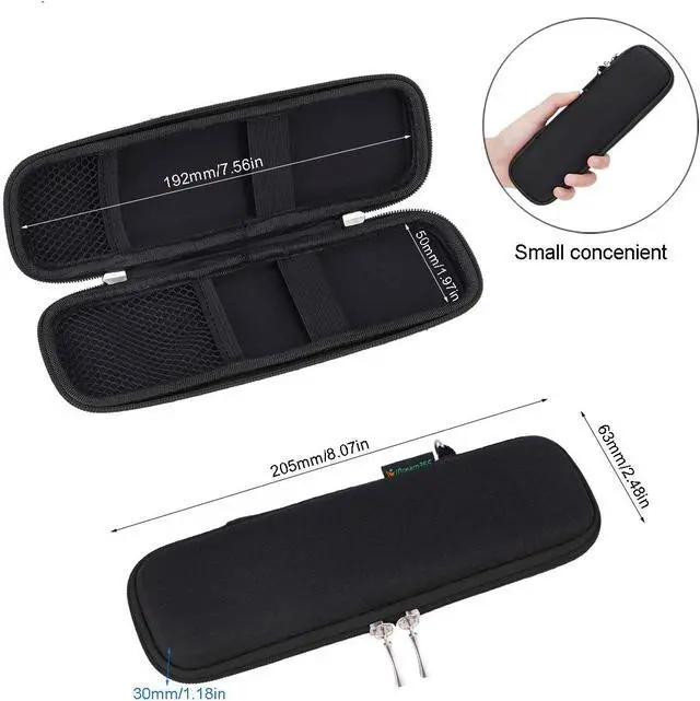 Alt view image 2 of 7 - Small Pencil Case Holder for Pencils,Hard Pen Case for Executive Fountain Pens,Ballpoint Pens-Black