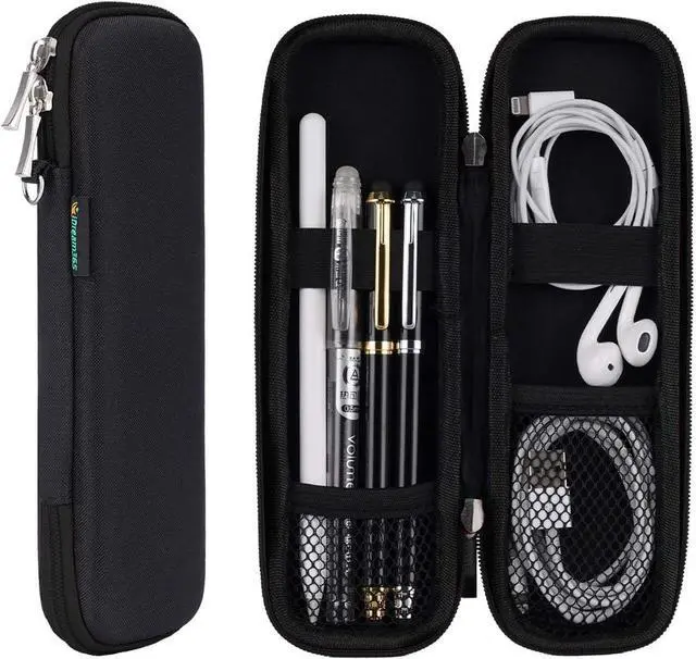 Main image of Small Pencil Case Holder for Pencils,Hard Pen Case for Executive Fountain Pens,Ballpoint Pens-Black