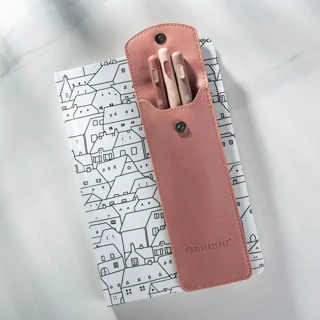 Alt view image 6 of 7 - DIVERSEBEE Adjustable Elastic Band Pen Holder for Notebooks (Peach) | Pen Sleeve Pouch for Journals, Pencil Holder, Bible Planner Accessories, Cute Pencil Case
