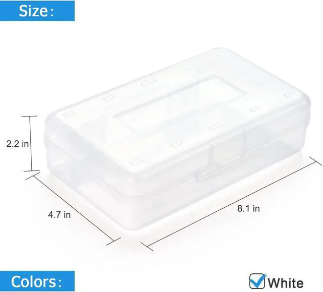 Alt view image 2 of 7 - Tamaki 1 Pack Plastic Pencil Box Large Capacity, Clear | Clear Boxes with Snap-tight Lid Stackable Design and Stylish Office Supplies Storage Organizer