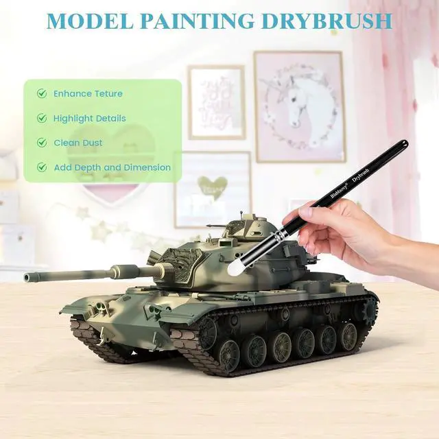 Alt view image 2 of 7 - 12pcs Miniature Paint Brushes Drybrush Set with Triangular Handles | Detail Paint Brushes for Acrylics, Watercolor, Figurines Model, Face Painting, Piant by Number Kit for Adults
