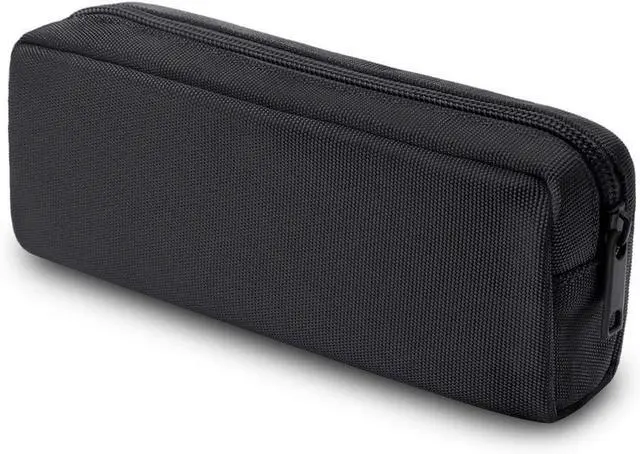 Main image of Pencil Pen Case, Big Capacity Pencil Pouch Makeup Bag Durable Office Stationery Organizer - Black