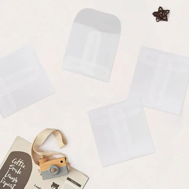 Alt view image 5 of 7 - Antrader Glassine Envelopes for Stamps,Small Flat Paper Bag,1.77" x 1.77" | 50Pcs Paper Bag for Cards Ticket Gift Letter Photo Coins Seeds Stamp