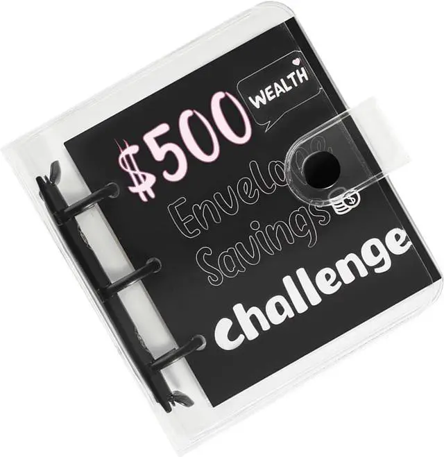 Main image of Mini Money Saving Binder with 25 Cash Envelopes $500 Money Saving Challenge Reusable Savings Challenges Budget Book with Stickers, Savings Binder, Gifts for Christmas, New Year (Saving 500)