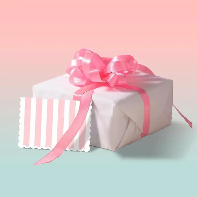 Alt view image 6 of 7 - AZAZA Blank Cards and Envelopes 24 Pack,3.5x5 Mini Striped Greeting Cards,Blank Note Cards for Baby Shower,Wedding Thank You Cards,Bridal Shower,Small Quick Notes (Pink and Gray)