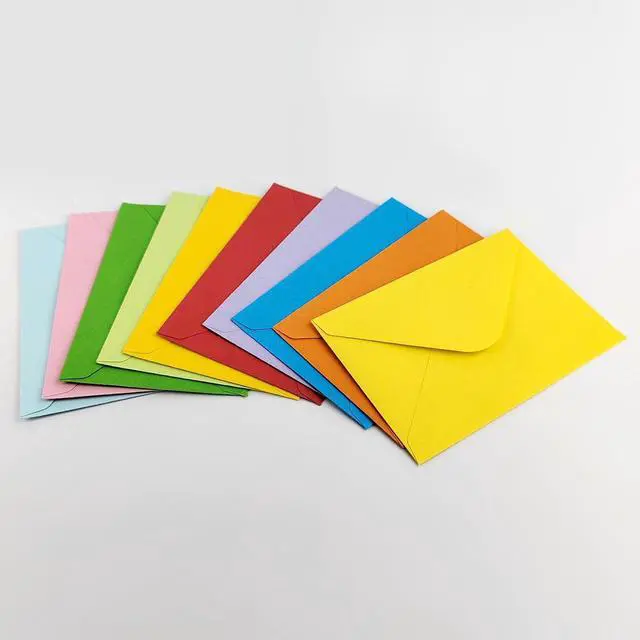 Alt view image 3 of 7 - 50 Pcs Gift Card Envelopes, Assorted Color Mini Envelopes with Gummed Closure for Business Cards Gift Cards Small Notes Cards (4 x 2.7 Inches)