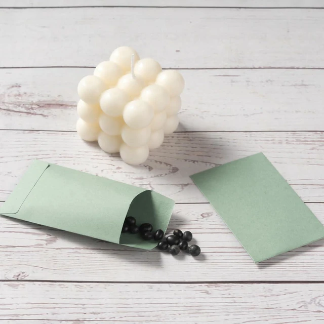 Alt view image 4 of 7 - 100 Pieces Sage Green Small Coin Envelopes Self-Adhesive for Garden, Office or Wedding, 2.25x3.5 inches | Self-Adhesive, For Seed, For Garden, Office or Wedding