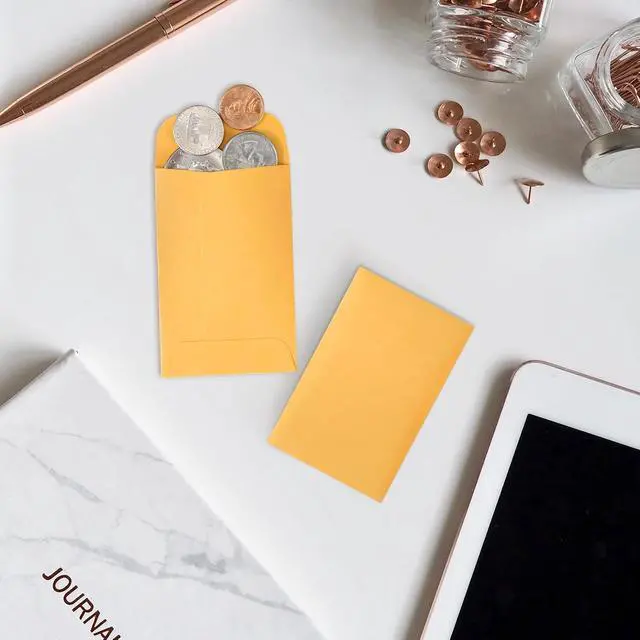 Alt view image 6 of 7 - ValBox #1 Coin Envelopes 2.25x 3.5 Small Parts Envelope with Gummed Flap for Home, Garden or Office Use, Brown Kraft Seed Envelopes 100 per Box