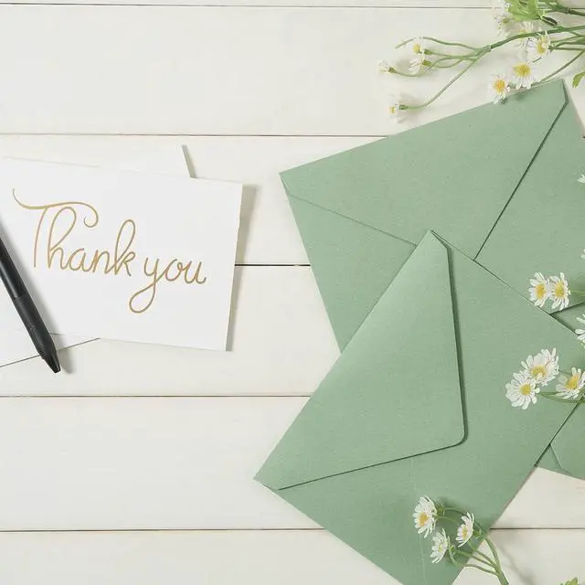 Alt view image 7 of 7 - 50 Pieces Sage Green A6 Envelopes for 4x6 Cards, 6 1/2 x 4 3/4 Inches | For 4 x 6 Greeting Cards, Wedding Invitation Cards, Birthday Party Invitations