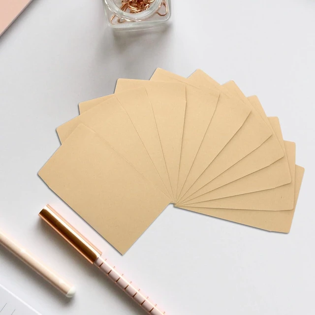 Alt view image 3 of 7 - 100 Pack Coin Envelope 3.23"×4.53",Brown Kraft Small Envelopes,Fully sealed seed envelopeKraft Small Coin Envelopes,Seed Envelopes, Mini Envelope for Office, Home, School