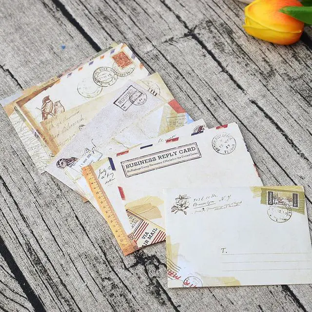 Alt view image 6 of 7 - EORTA 60 Pieces Mini Paper Envelopes Small Retro Envelop Mailers Vintage European Style Stationery Greeting/Invitation Tools for Kids Children Students Art Craft DIY, 3.7" X 2.8"