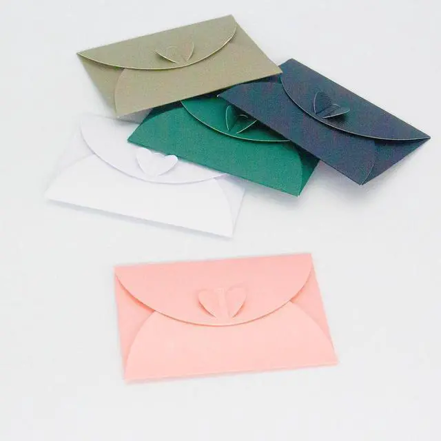 Alt view image 5 of 5 - 20 Pcs Gift Card Envelopes with Heart Shaped Clasp, Cute Mini Envelopes (3.9 x 2.7 inch) Perfect for Gift Cards, Love Letters, Wedding Greeting Party, Parties and Favors, PINK