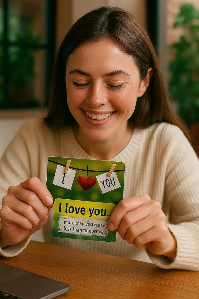 Alt view image 5 of 7 - Romantic Scratch Off Card I Love You More Than Yesterday Mini Love Greeting Card for Him or Her, Wallet Size Romantic Note, Cute Surprise, Envelope Included