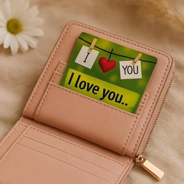 Alt view image 7 of 7 - Romantic Scratch Off Card I Love You More Than Yesterday Mini Love Greeting Card for Him or Her, Wallet Size Romantic Note, Cute Surprise, Envelope Included