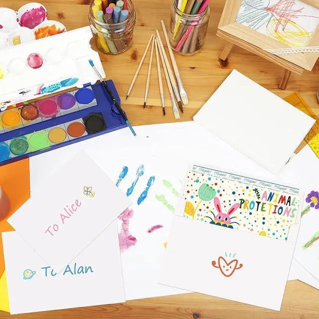 Alt view image 5 of 7 - Eupako A2 White Paper Envelopes 100 Pack 4.375x5.75" Invitation Envelopes Self Seal for RSVP, Wedding, Thank you Notes, Greeting Cards, Photos, Announcements