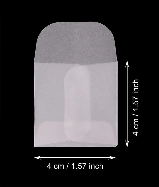 Alt view image 2 of 5 - ONLYKXY 60pcs White Translucent Paper Envelope Bag Mini Butter Paper Pouches Clear Glassine Gift Small Bag for Jewelry Ring Tag Photo Necklace Stud Earrings Accessories (4x4cm/1.57x1.57inch)