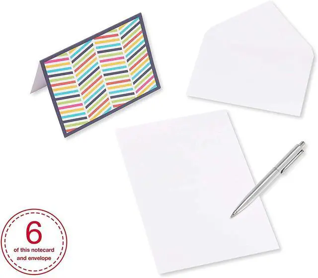 Alt view image 3 of 7 - American Greetings 30-Count All-Occasion Blank Notecard Pack, Bright Pattern Assortment